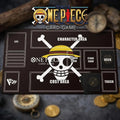 One Piece Card Game Playmat | Straw Hat Crew Jolly Roger TCG Mat with Zones | Luffy Anime Gaming Mat | Stitched Edge TCG Accessory