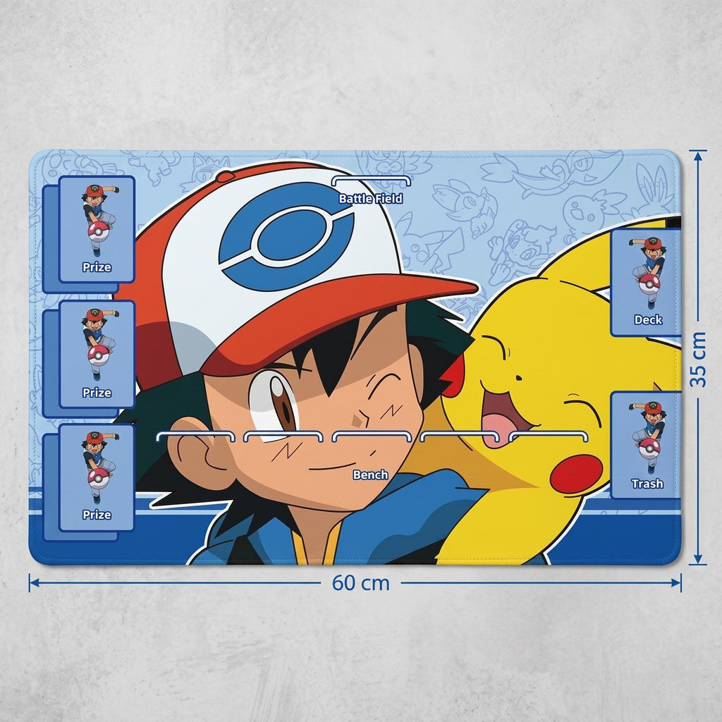 Ash Ketchum Pikachu Pokemon Playmat