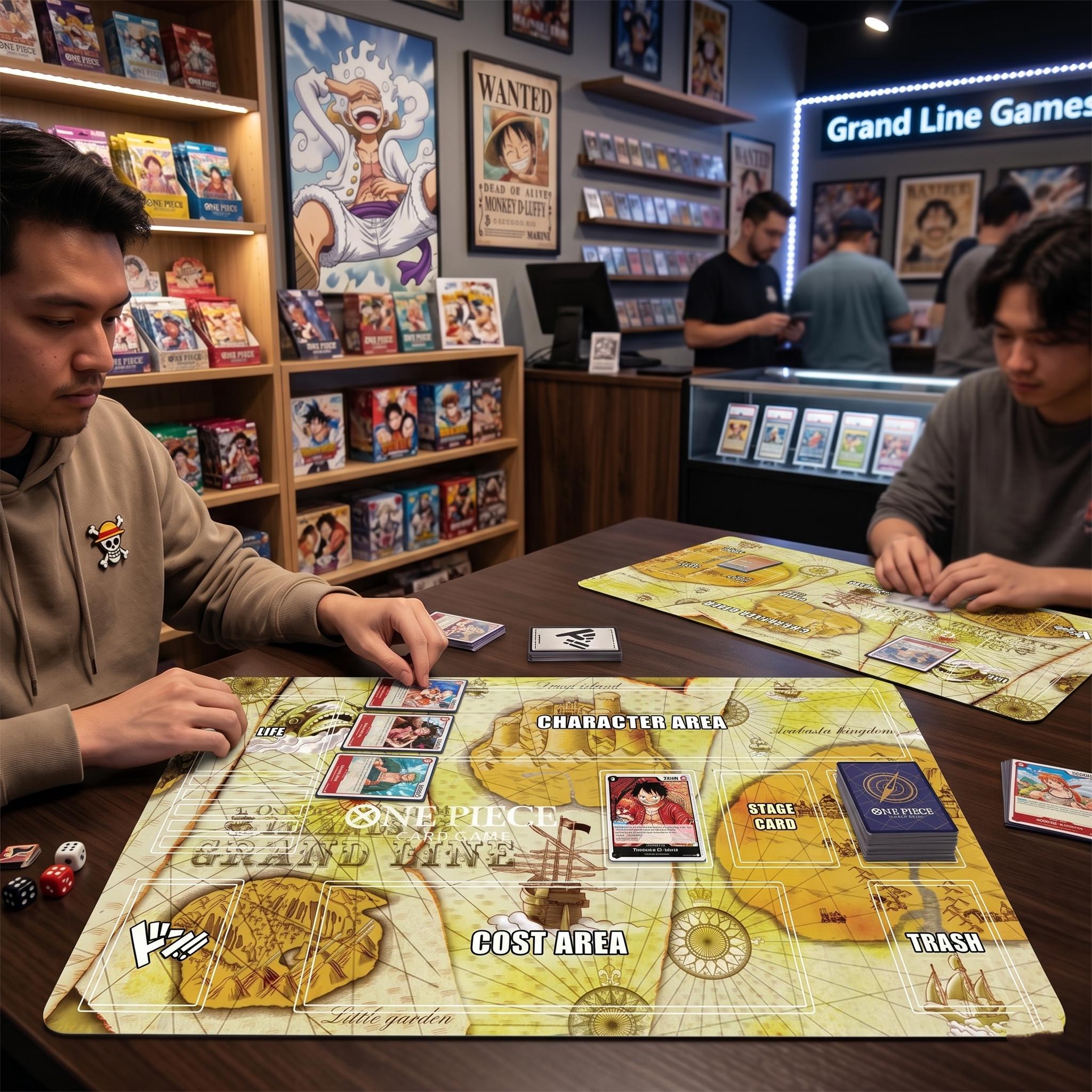 Grand Line Vintage Map Design One Piece Playmat