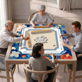 Blue Floral Botanical Mahjong Playmat