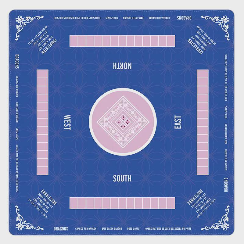 Light Blue Mahjong Mat with Instructions