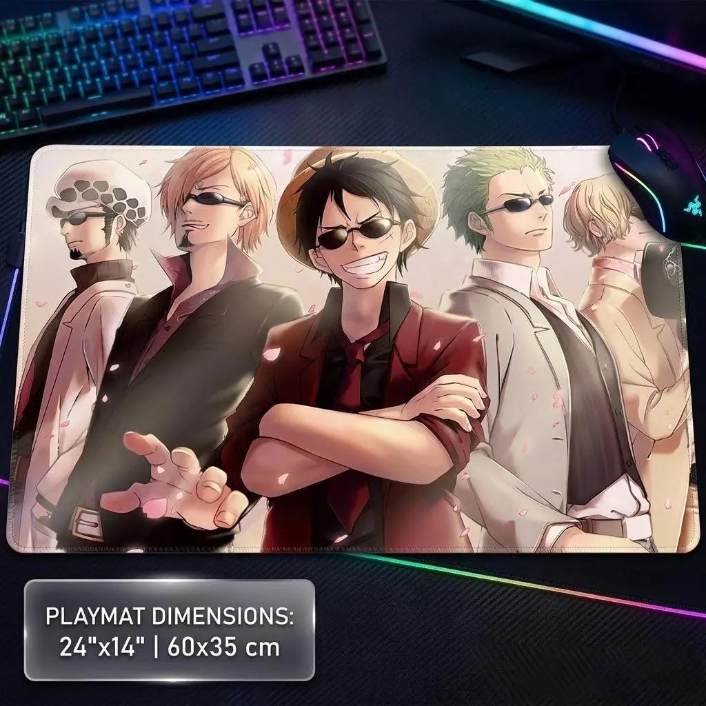 Luffy Zoro Sanji Law Suit One Piece Playmat
