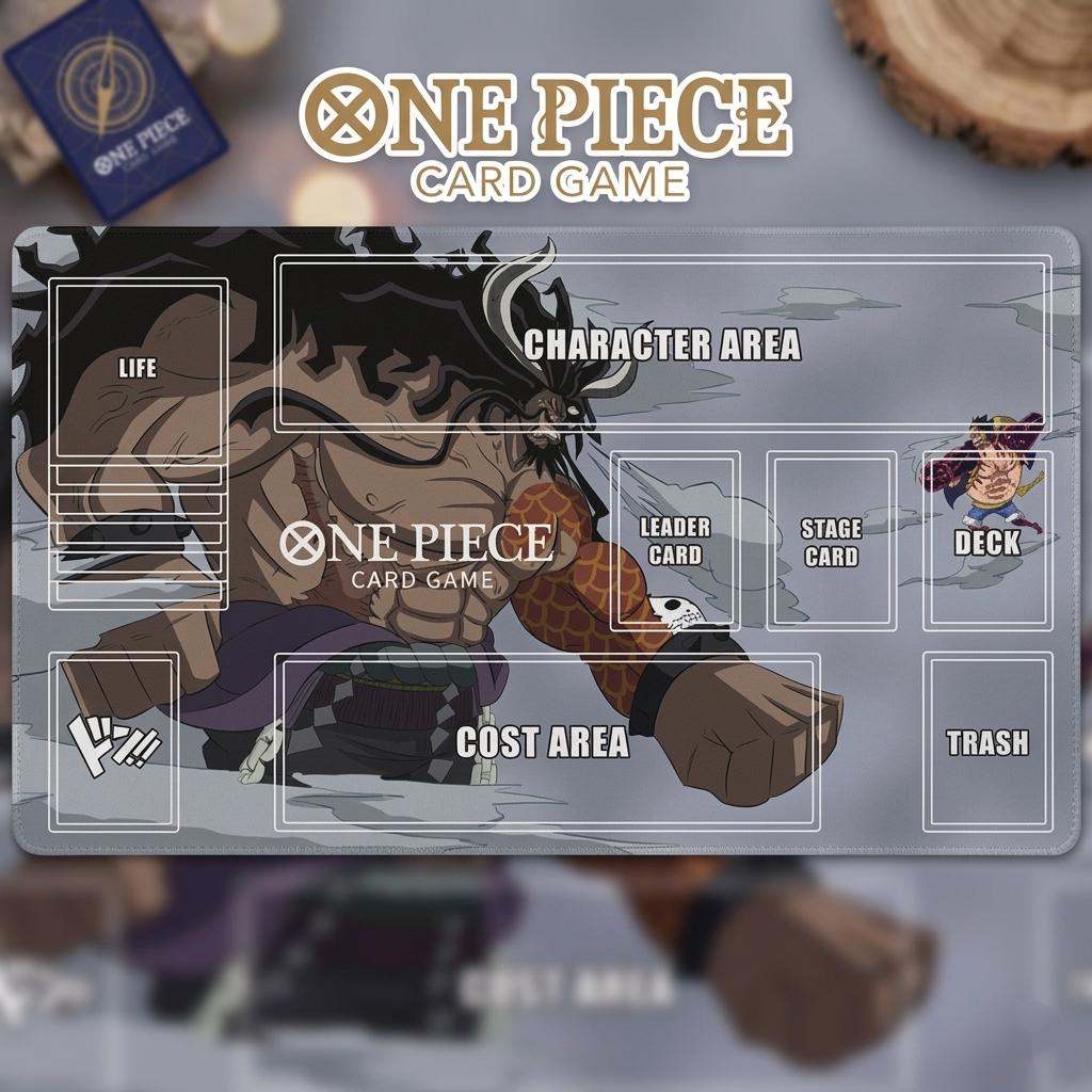 Kaido vs Luffy One Piece Card Game Playmat with Zones | Custom TCG Play Mat | Anime Desk Mat, Mouse Pad | One Piece TCG Playmat,Gifts Gamers