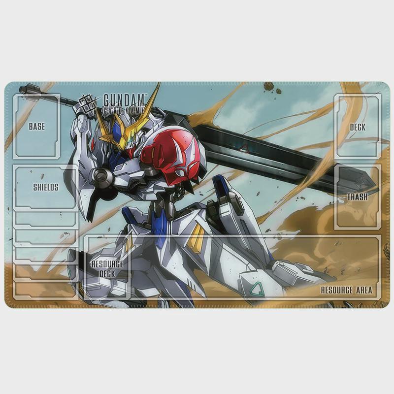 Gundam Card Game Playmat with Zones, Barbatos Lupus Rex TCG Mat, 24x14 Desk Mat for GCG & Card Games, Gundam Gift for Him, ASW-G-08 Mech Art