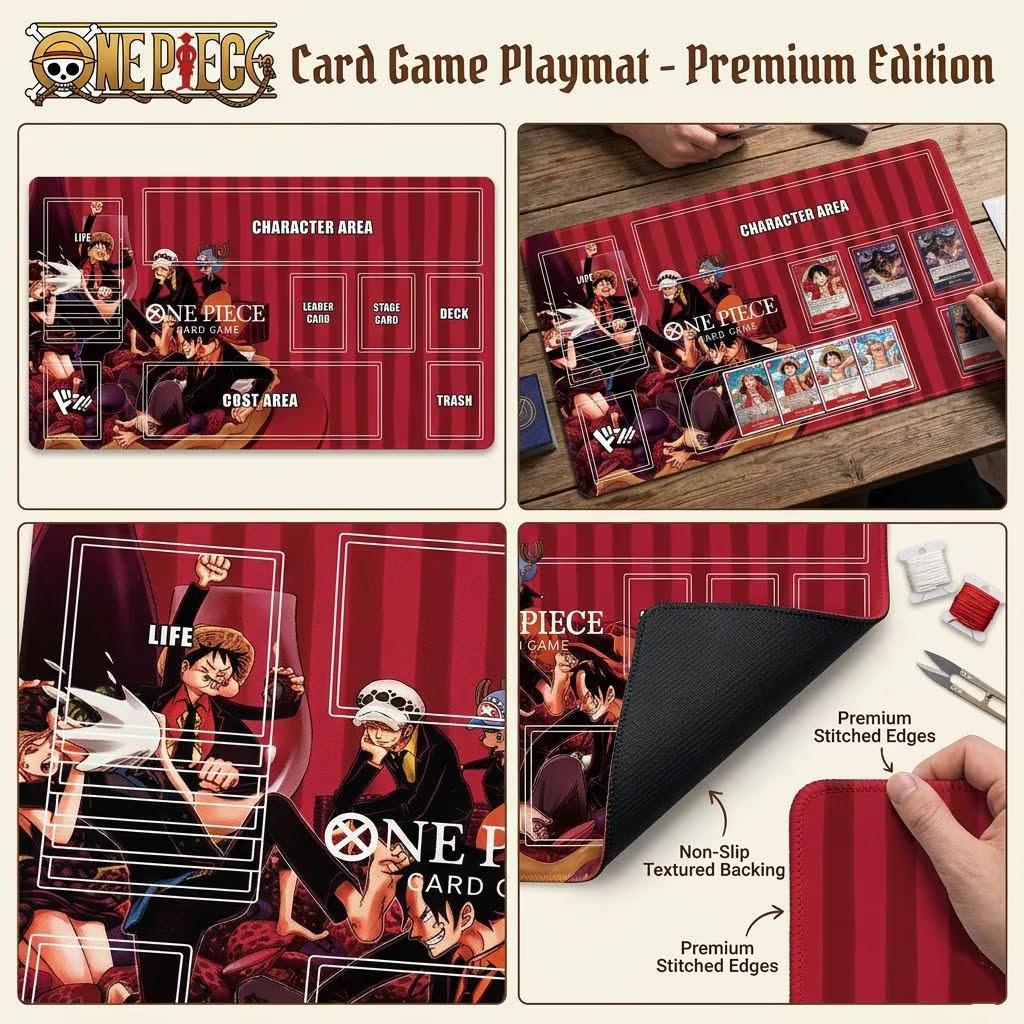 Luffy, Law, Ace & Chopper Suit Version One Piece Playmat