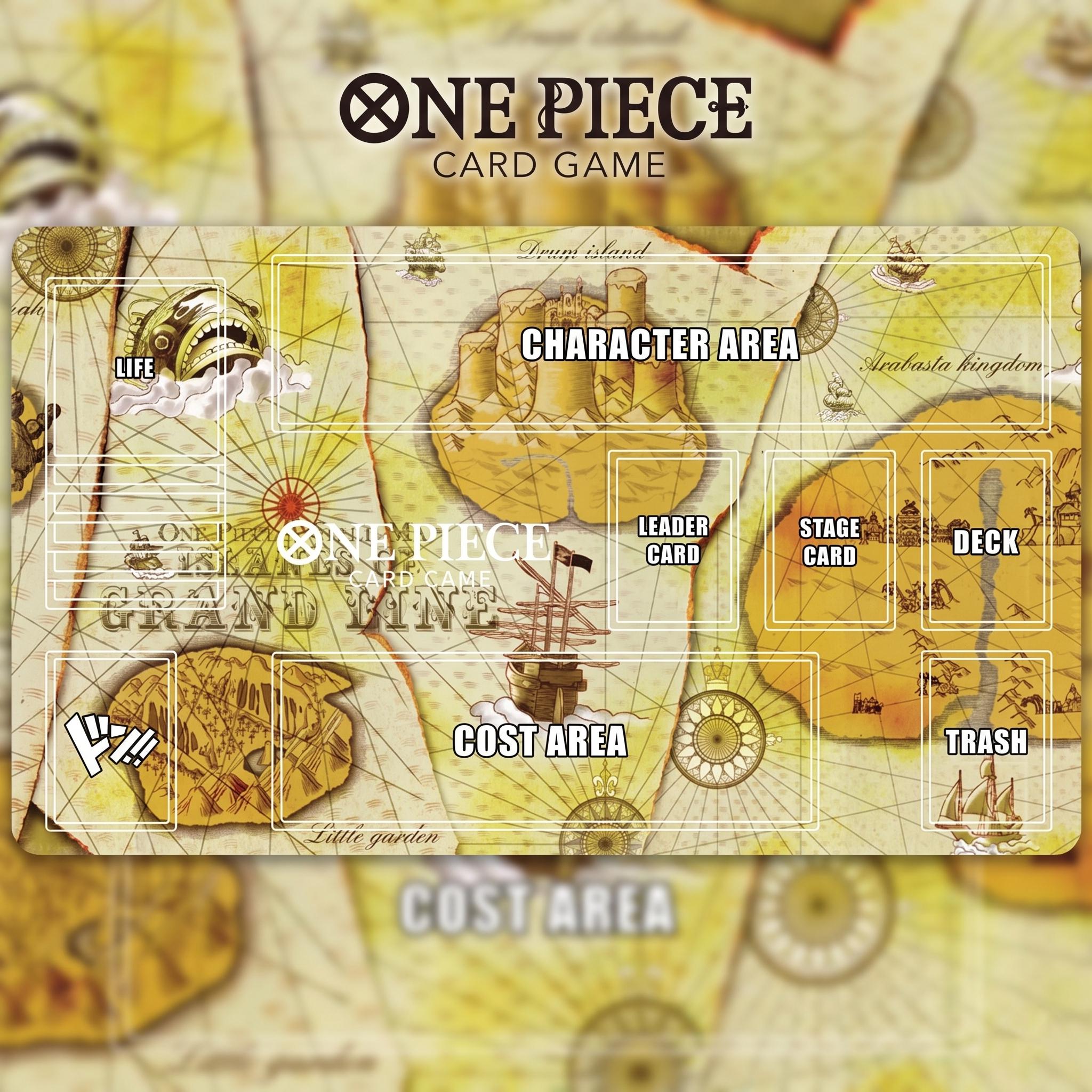 Grand Line Vintage Map Design One Piece Playmat