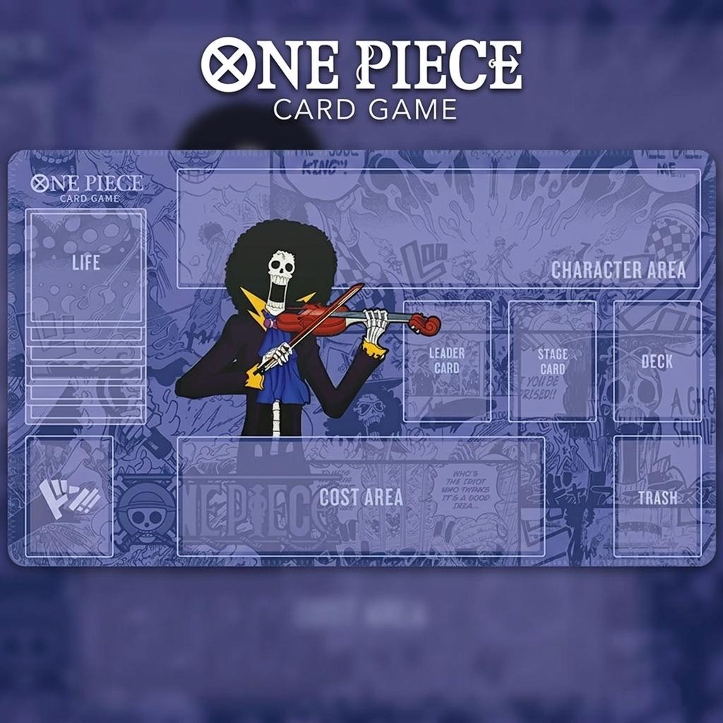 One Piece Card Game Playmat Brook skeleton musician | Custom TCG Desk Mat with Card Zones | Anime TCG Play Mat, Straw Hat Crew, Luffy Gift