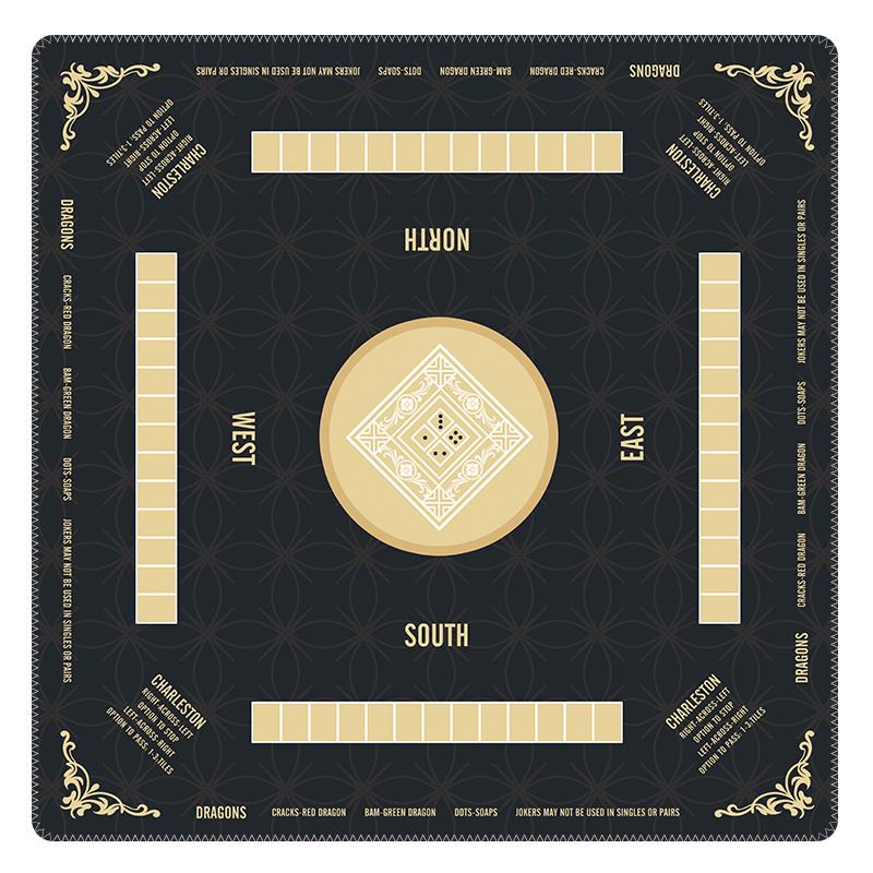 Light Blue Mahjong Mat with Instructions