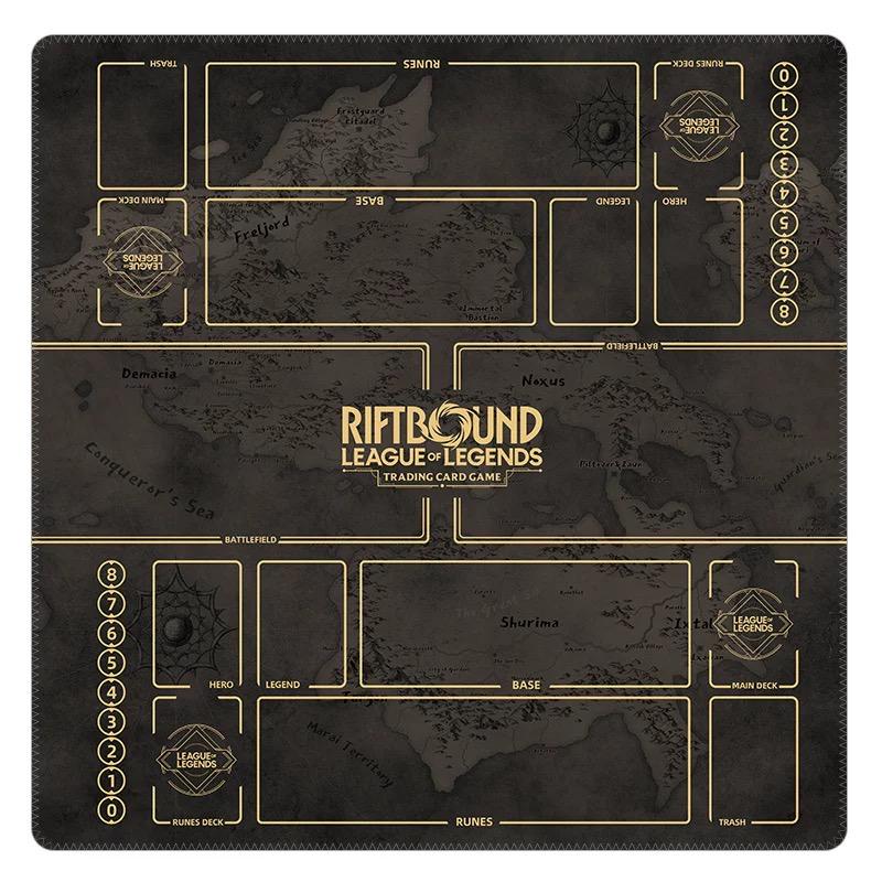 Two Player Riftbound Playmat - League of Legends Trading Card Game Mat - Duo Zones Battlefield 24" x 24" inches (60x60 cm)