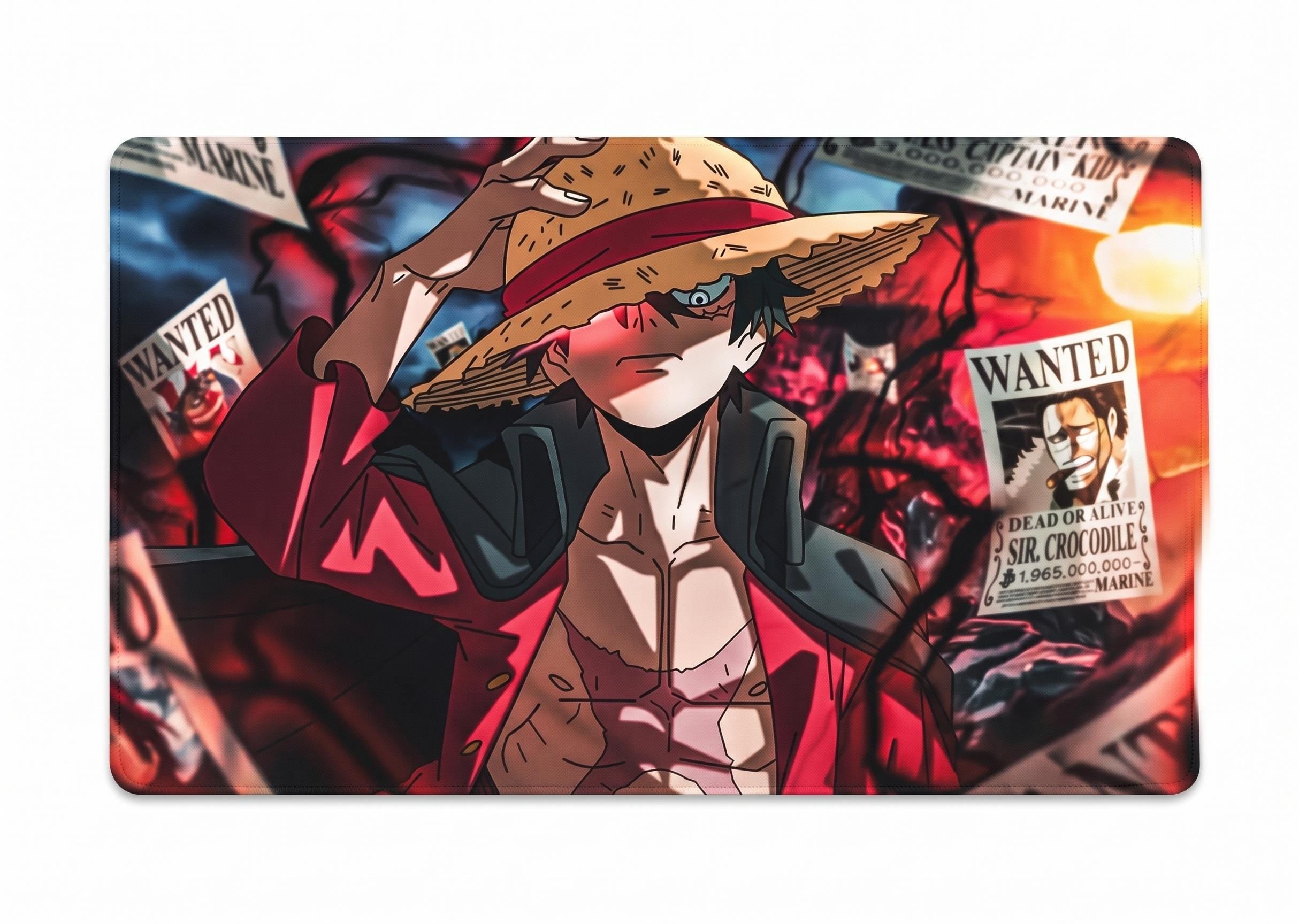 Monkey D. Luffy TCG Playmat, One Piece Card Game Mat, Manga Panel Desk Mat, Anime Mousepad, One Piece TCG Accessory, Gaming Mat