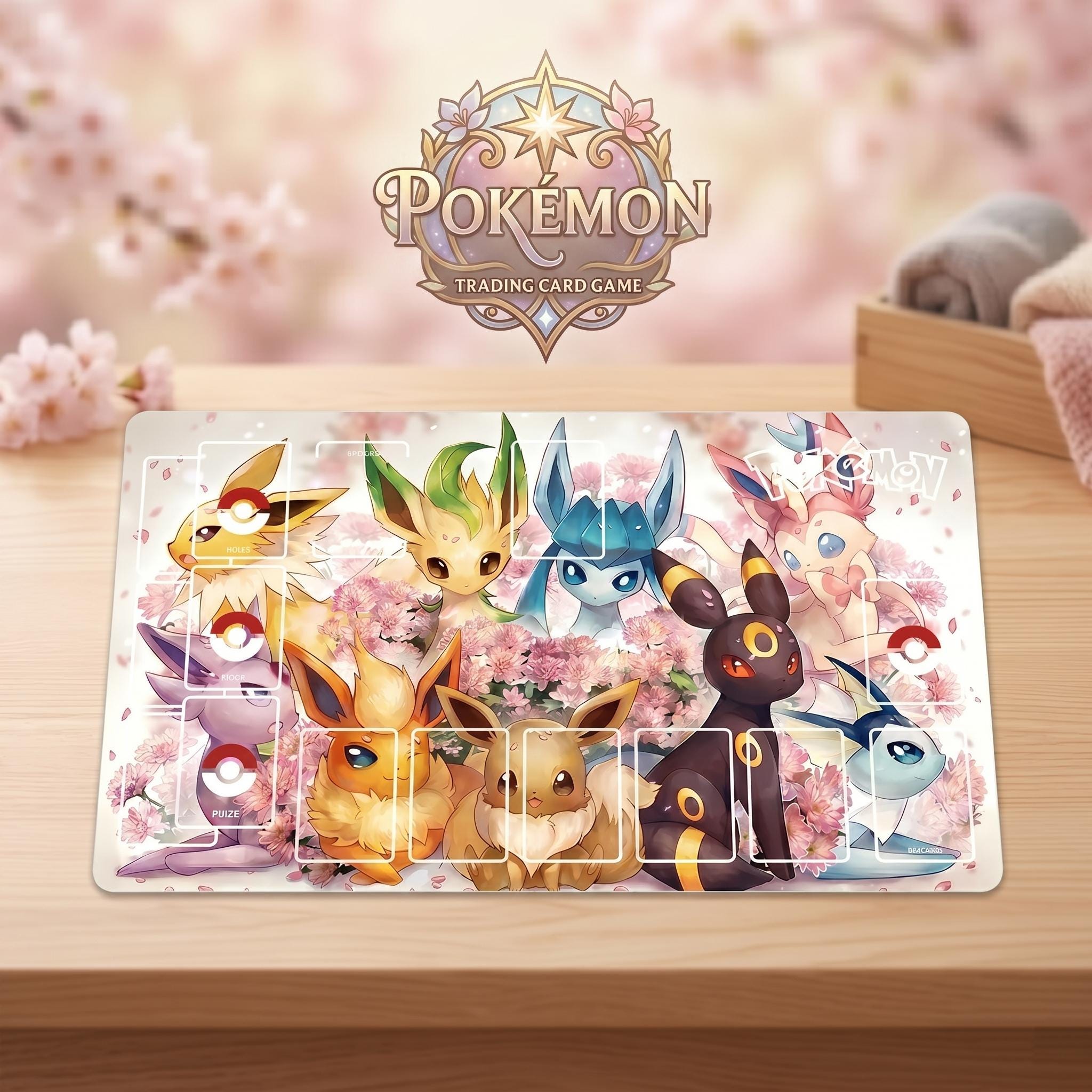Pokemon Playmat | PTCG Card Game Mat | 24x14" inches
