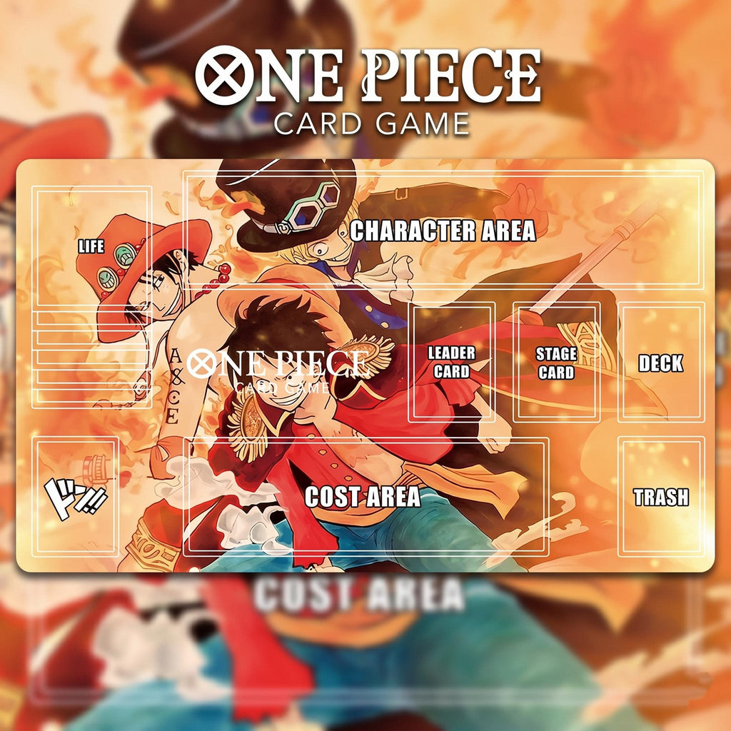 ASL Brothers Luffy Ace Sabo One Piece Playmat