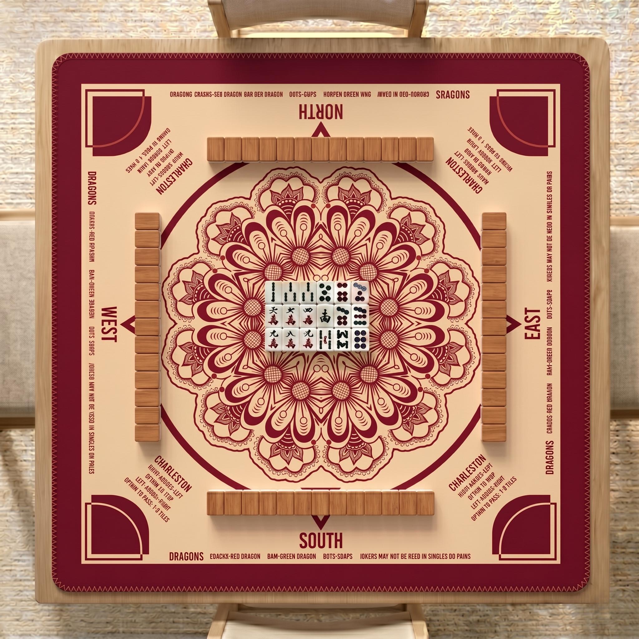 Mahjong Mat with Instructions and Charleston Rules