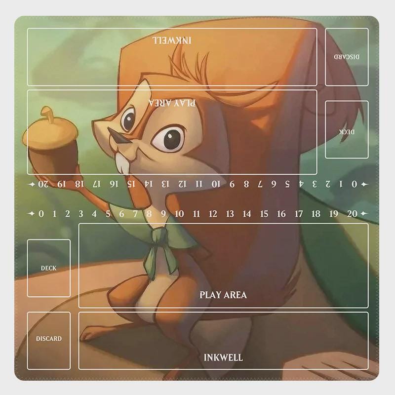 Duo Lorcana Playmat | 2 Player TCG Battle Mat | Multi-Color Lorcana Duo Mat | Two-Player Layout | 24 x 24 inches