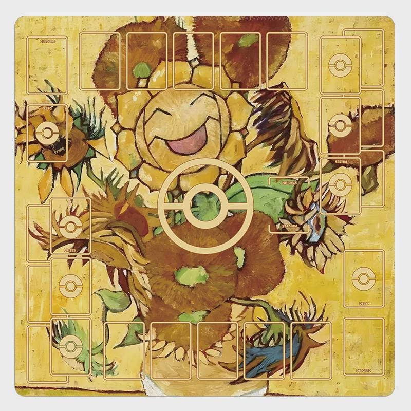 Pikachu Oil Painting Pokemon Duo Playmat
