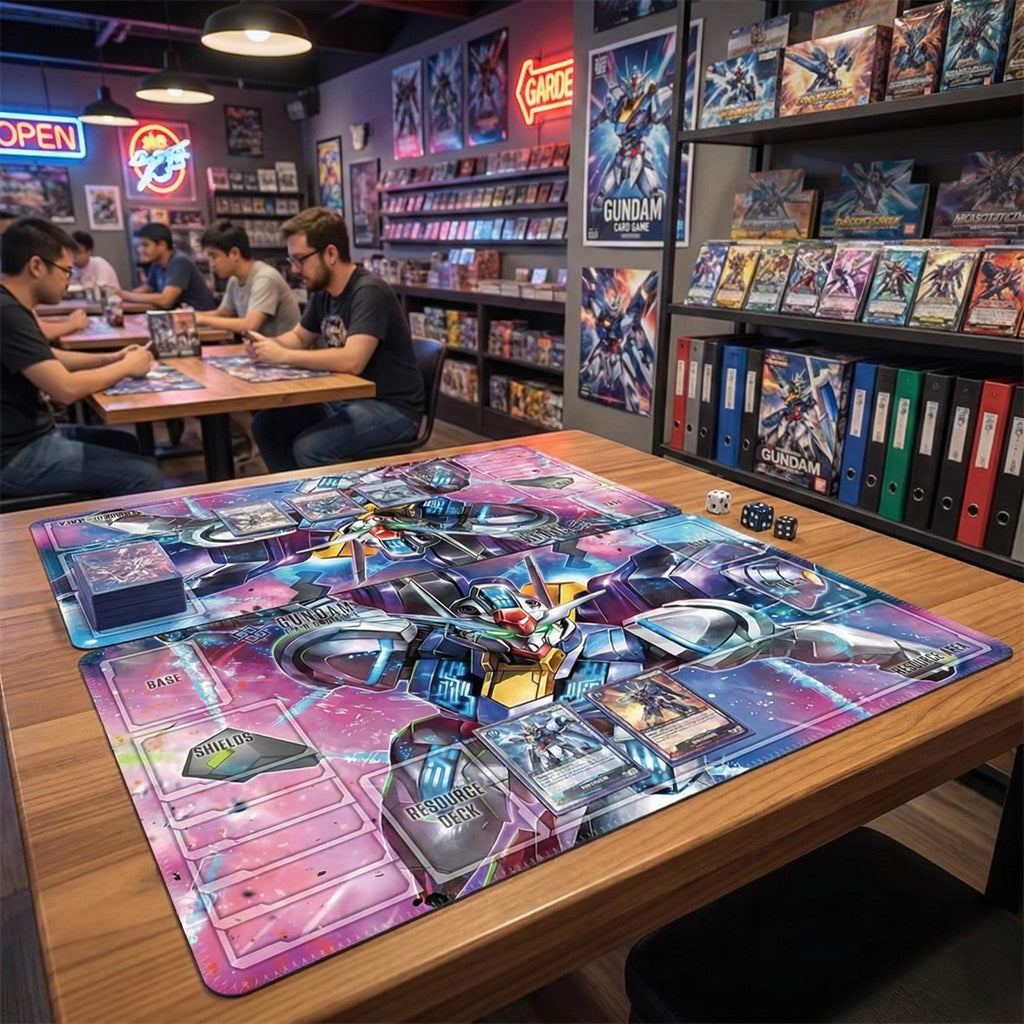 Gundam Aerial Card Game Playmat | Witch from Mercury Zones 24x14 | Mecha Mobile Suit TCG Mat | Custom Anime Desk Mat Gift for Gamers