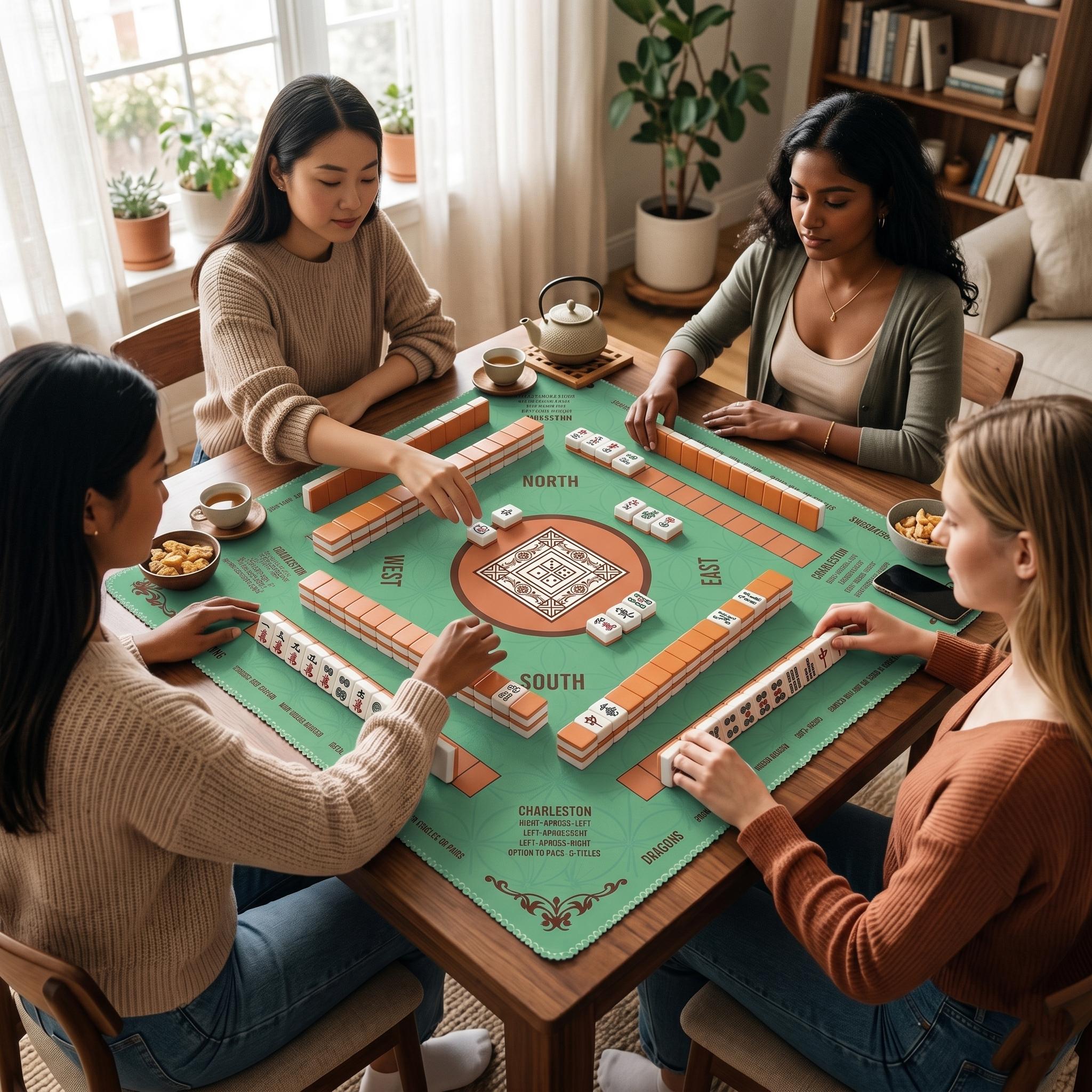 Mint Green Mahjong Mat