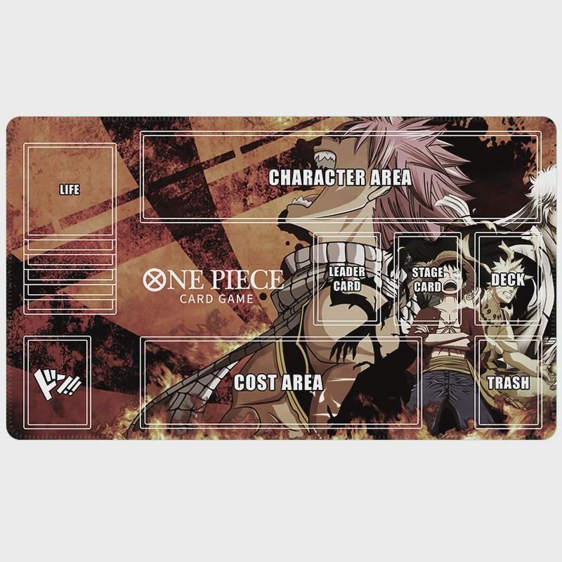 Natsu, Luffy, Naruto, Gintoki Multiverse One Piece Playmat