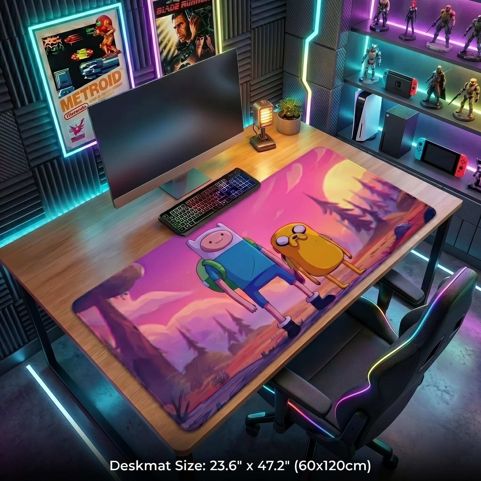 Adventure Time Jake and Finn Gaming Desk Mat | Available in Multiple Sizes