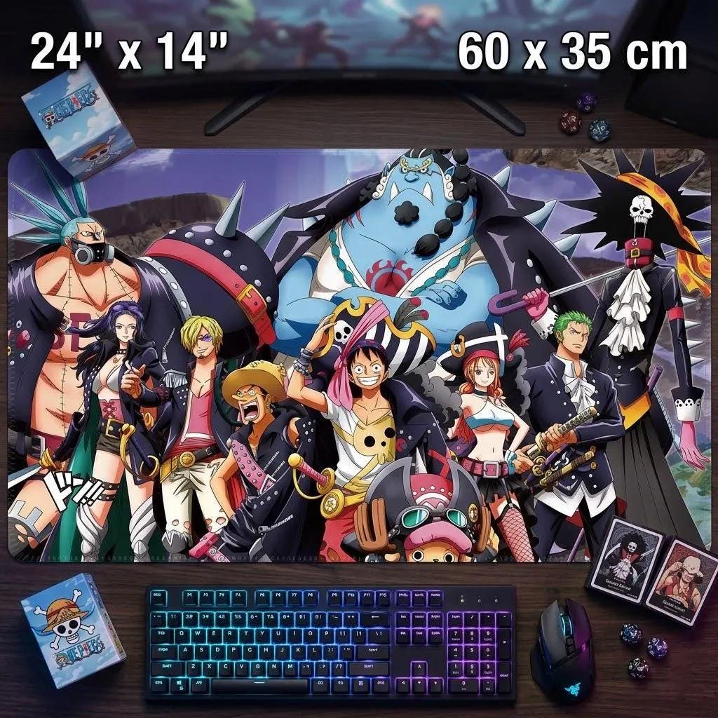 Luffy, Zoro, Sanji, Nami Futuristic Outfits One Piece Playmat