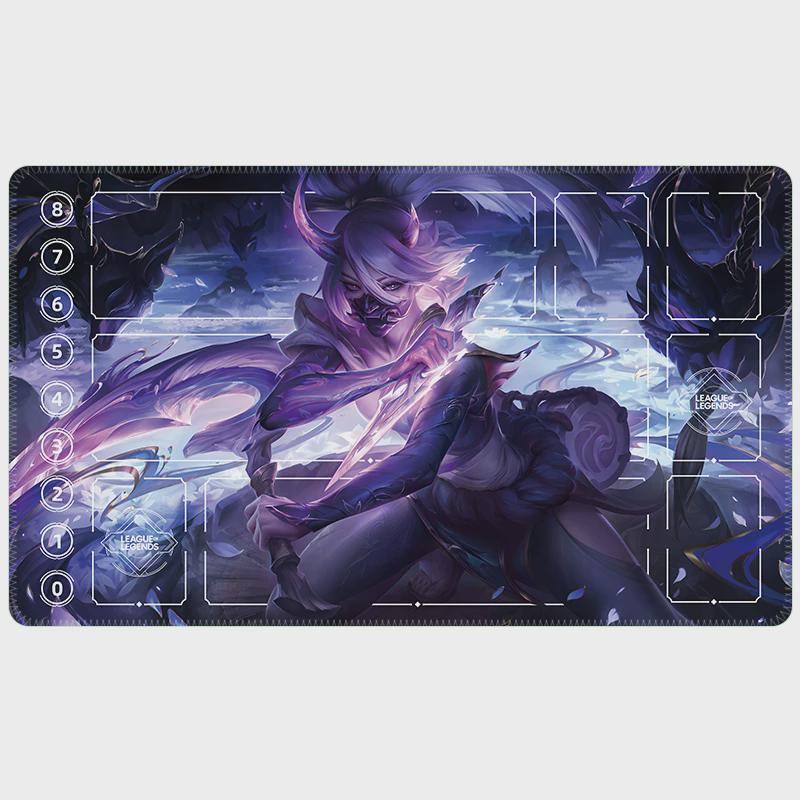 Akali Inspired TCG Riftbound Playmat 24x14, League Card Game Mat with Zones
