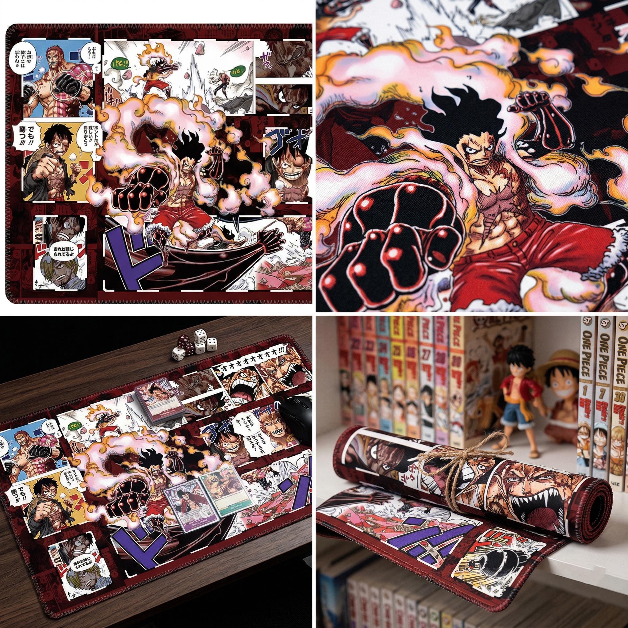 One Piece Luffy Snakeman vs Katakuri Playmat