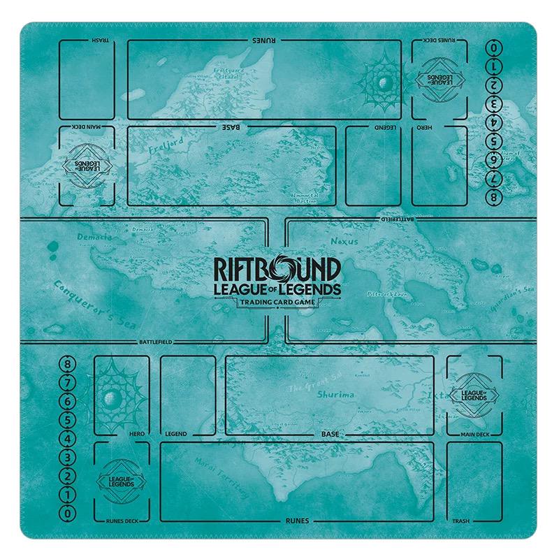 Two Player Riftbound Playmat - League of Legends Trading Card Game Mat - Duo Zones Battlefield 24" x 24" inches (60x60 cm)