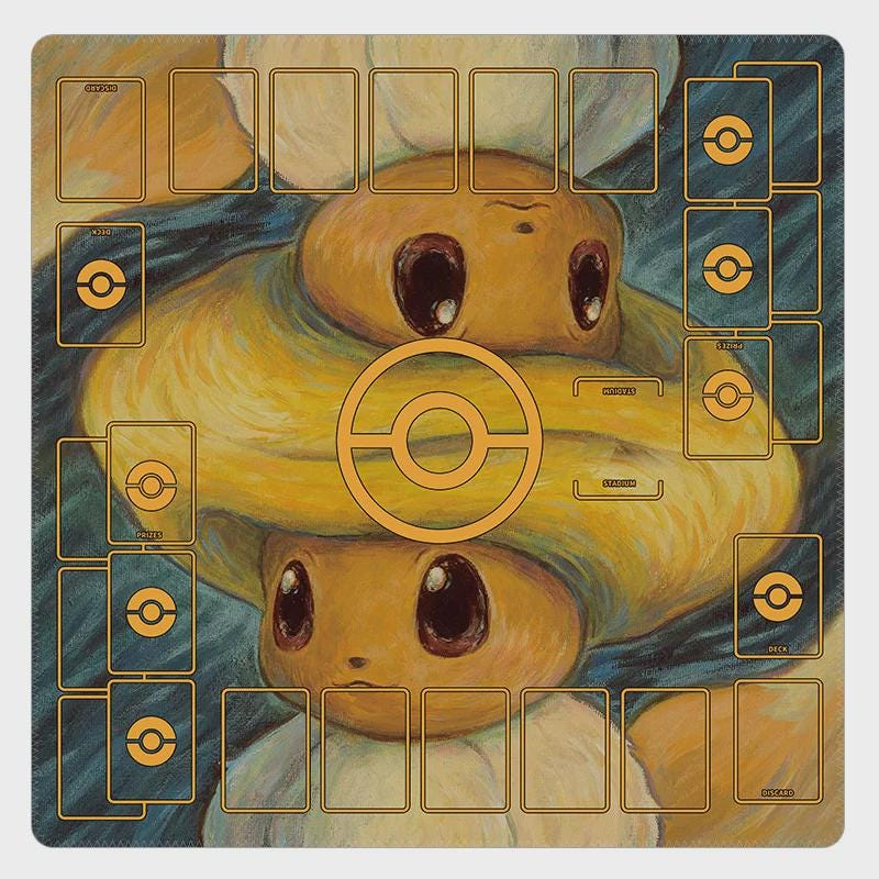 Pikachu Oil Painting Style Pokemon Playmat