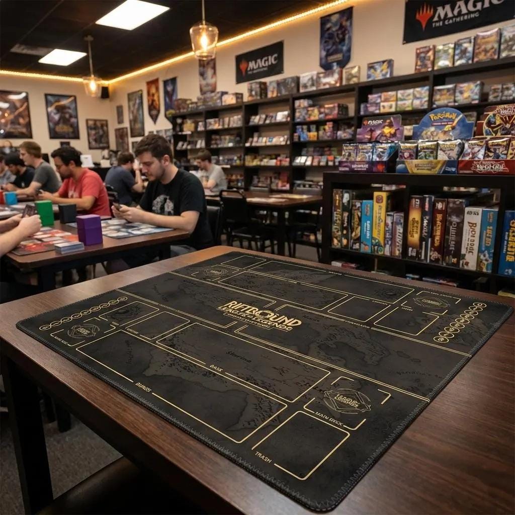 Two Player Riftbound Playmat - League of Legends Trading Card Game Mat - Duo Zones Battlefield 24" x 24" inches (60x60 cm)