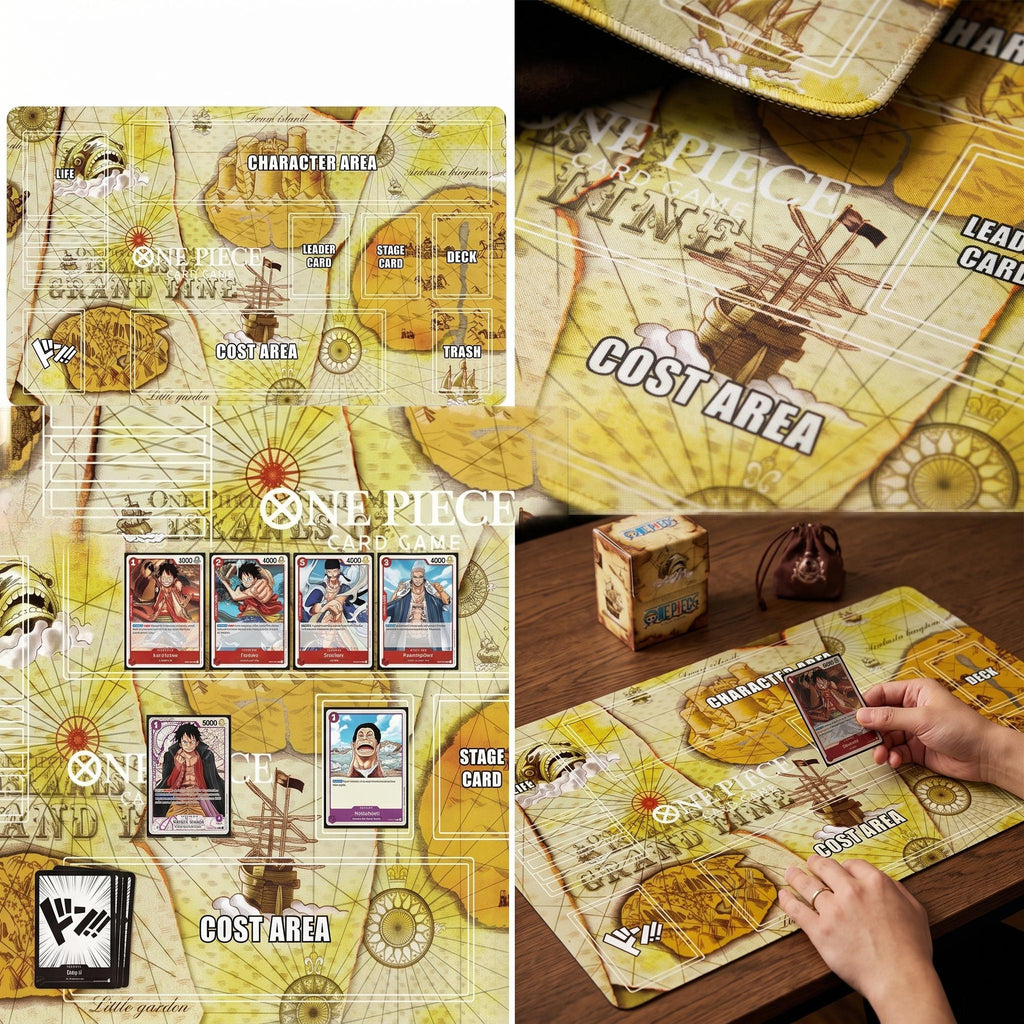 Grand Line Vintage Map Design One Piece Playmat