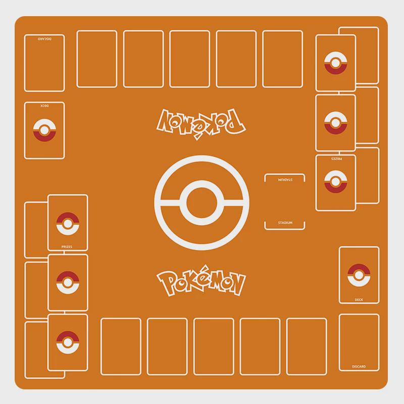 Two Player Pokemon Playmat | Duo PTCG Battle Mat | Double Field Resource & Zones |  24 x 24 inches