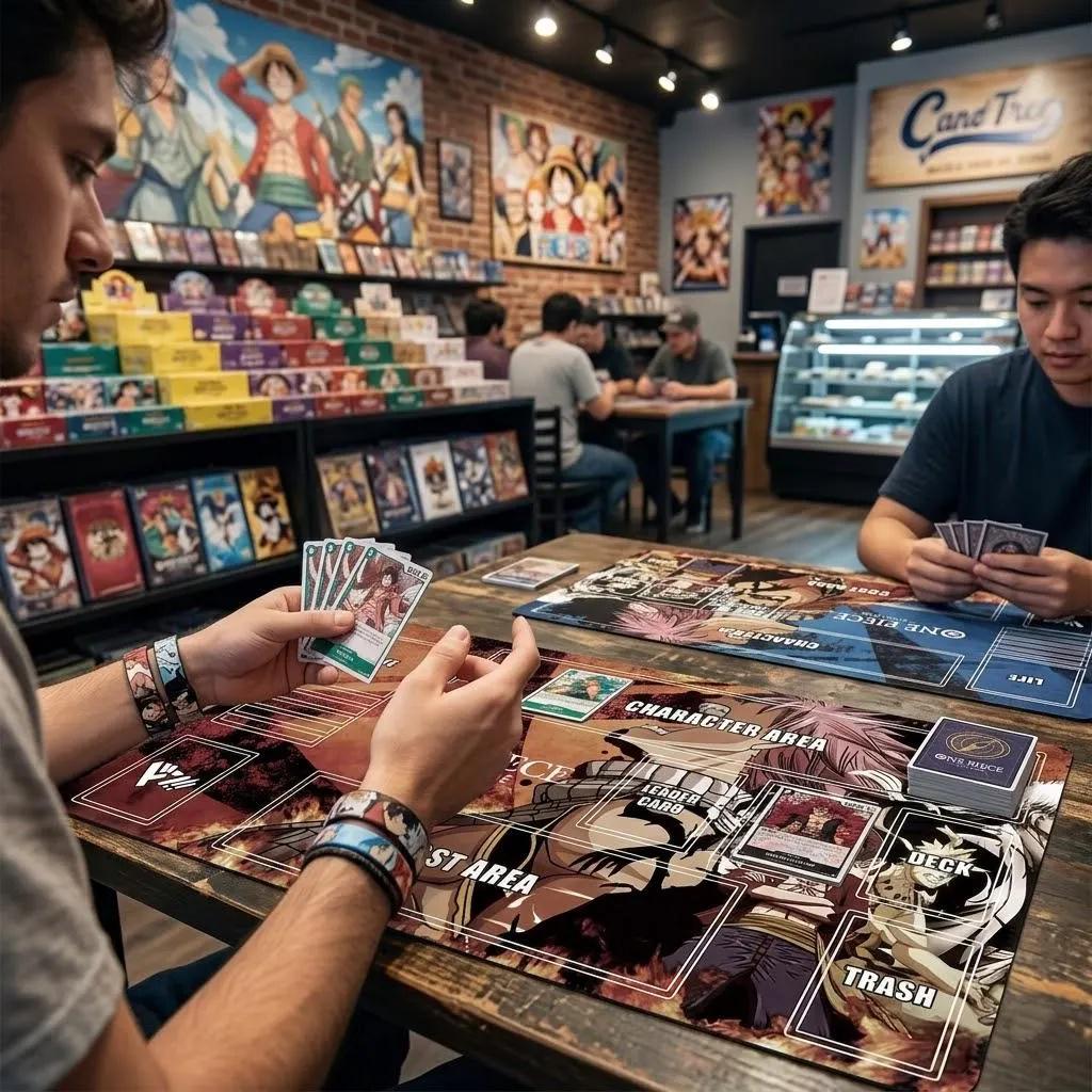 Natsu, Luffy, Naruto, Gintoki Multiverse One Piece Playmat