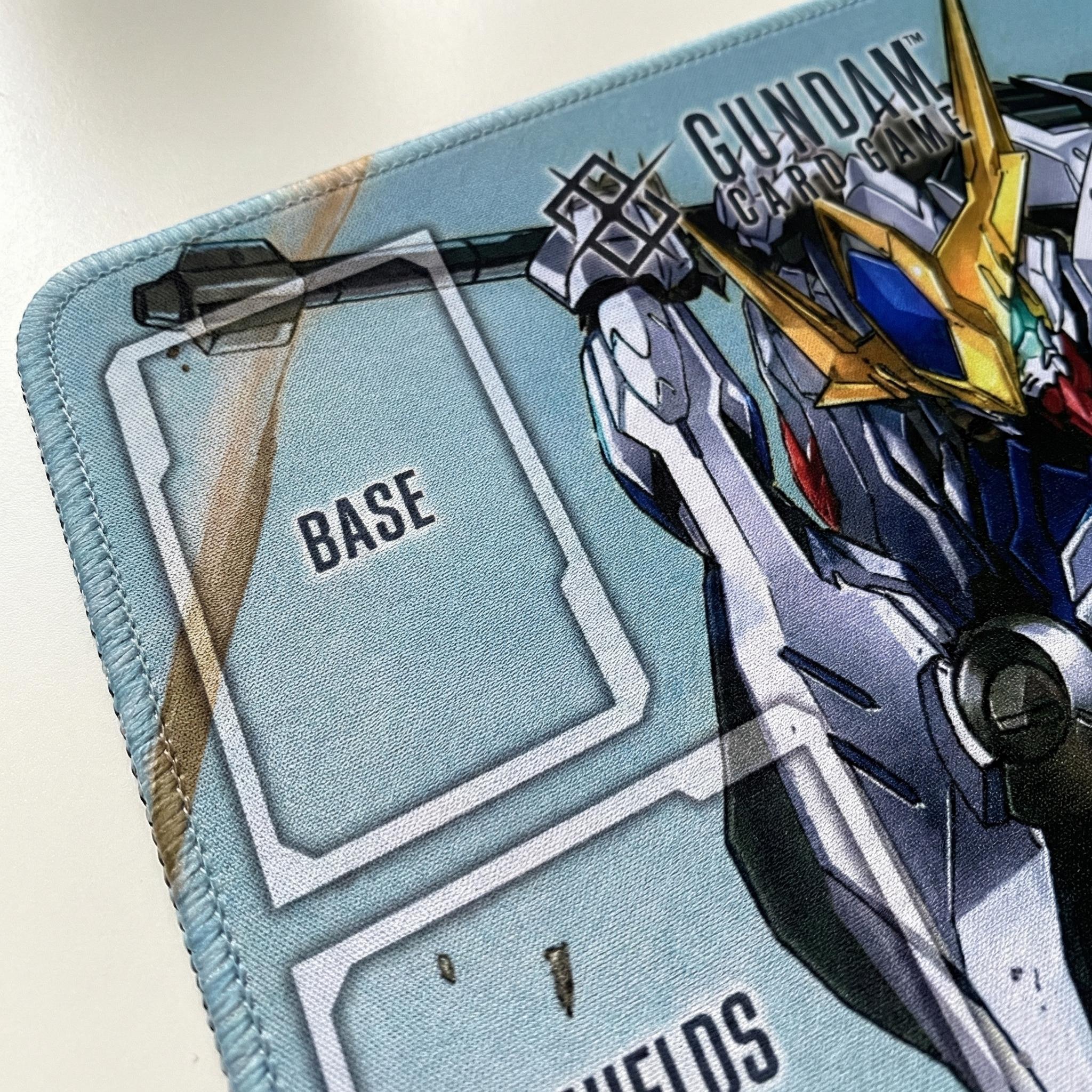 Gundam Card Game Playmat with Zones, Barbatos Lupus Rex TCG Mat, 24x14 Desk Mat for GCG & Card Games, Gundam Gift for Him, ASW-G-08 Mech Art