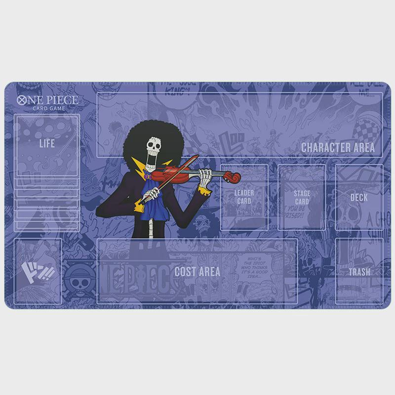 One Piece Card Game Playmat Brook skeleton musician | Custom TCG Desk Mat with Card Zones | Anime TCG Play Mat, Straw Hat Crew, Luffy Gift