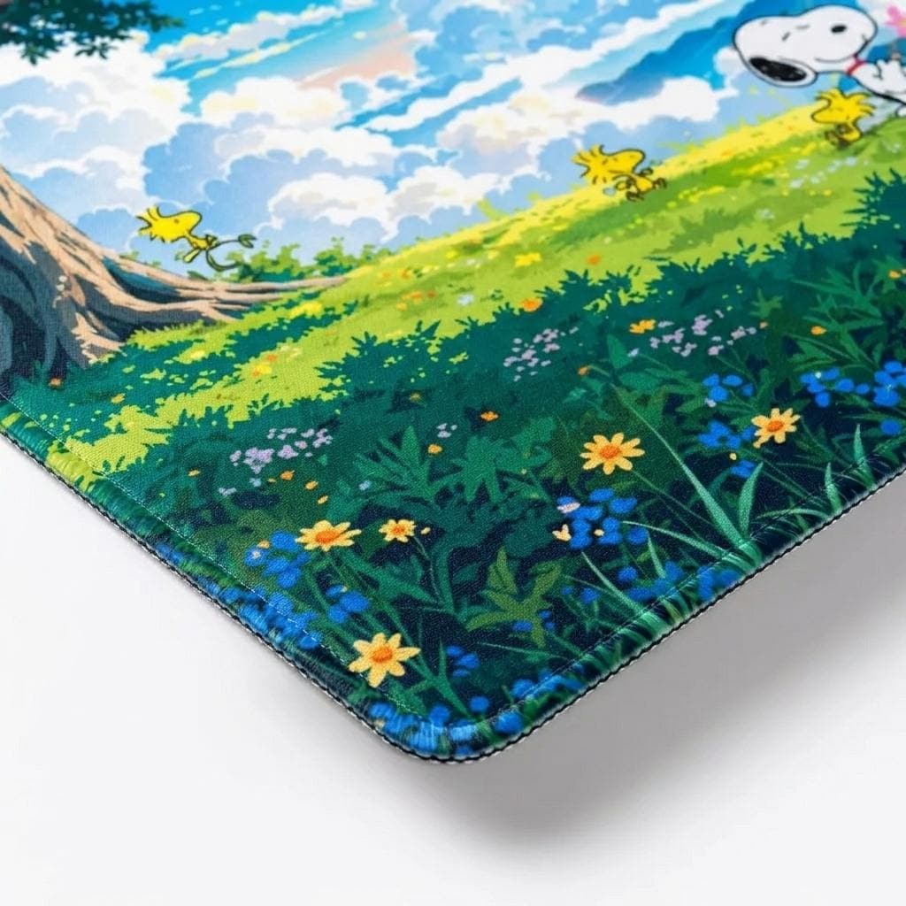 Snoopy Desk Mat – Custom Name Office Decor - Mousepad