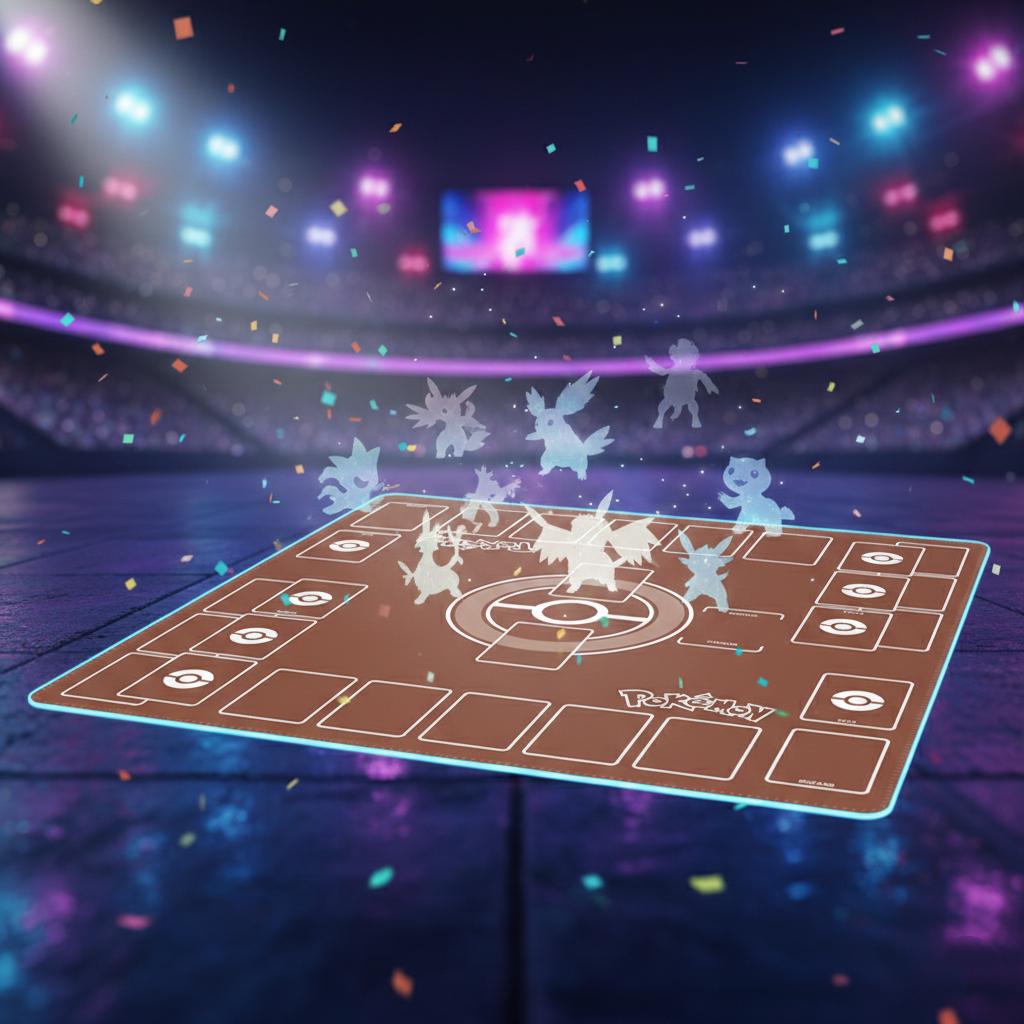 Duo Pokemon Playmat | 2 Player Pokemon PTCG Battle Mat | 24 x 24 inches