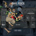 One Piece TCG Playmat with Card Zones | Straw Hat Crew Custom TCG Desk Mat | Luffy Zoro Sanji Nami Chopper Usopp Card Game Mat, Size 24x14
