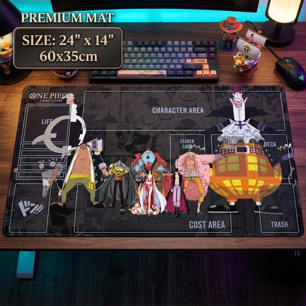 One Piece TCG Playmat, Seven Warlords Custom Card Game Mat, Tournament Size Desk Mat