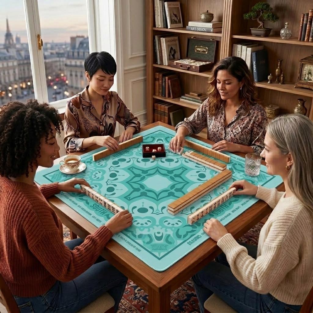 Teal Mahjong Playmat