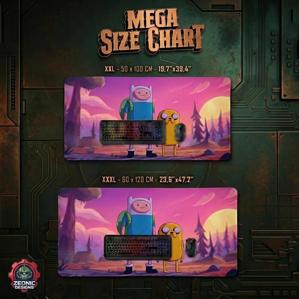 Adventure Time Jake and Finn Gaming Desk Mat | Available in Multiple Sizes