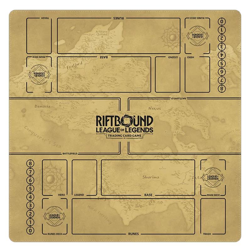 Two Player Riftbound Playmat - League of Legends Trading Card Game Mat - Duo Zones Battlefield 24" x 24" inches (60x60 cm)