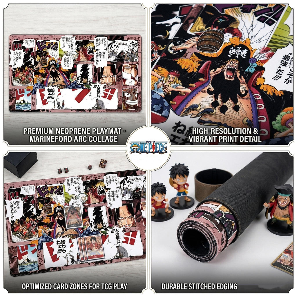 Blackbeard One Piece TCG Playmat - Marshall D. Teach Desk Mat - "A Man's Dream Will Never Die" Anime Mousepad - One Piece TCG Mat