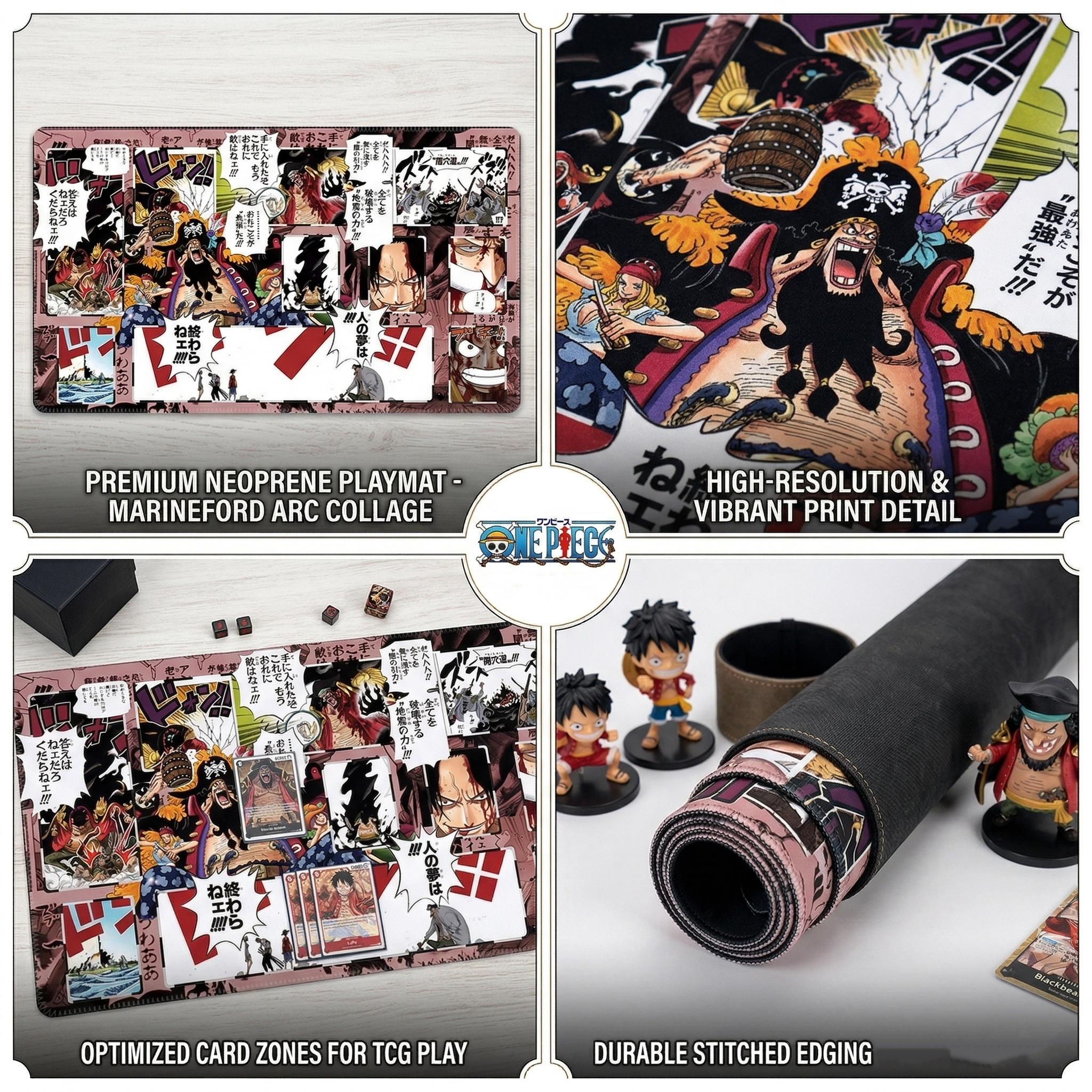 Blackbeard One Piece TCG Playmat - Marshall D. Teach Desk Mat - "A Man's Dream Will Never Die" Anime Mousepad - One Piece TCG Mat