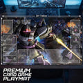 Rick Dom MS-09R Gundam Card Game Playmat with Zones 24x14 TCG Desk Mat Mecha Gaming Accessory Gift for Gamers Card Game Mat TCG Playmat