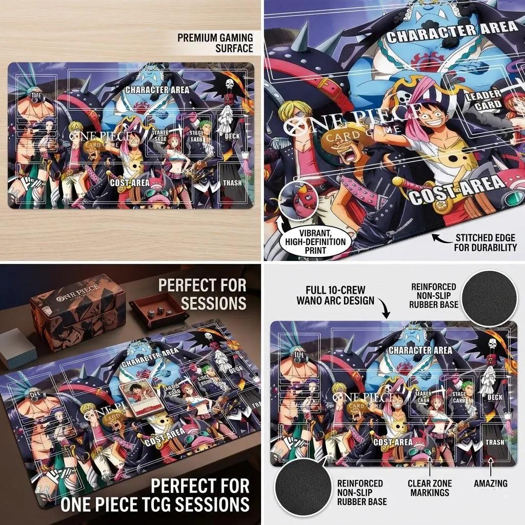 Luffy, Zoro, Sanji, Nami Futuristic Outfits One Piece Playmat