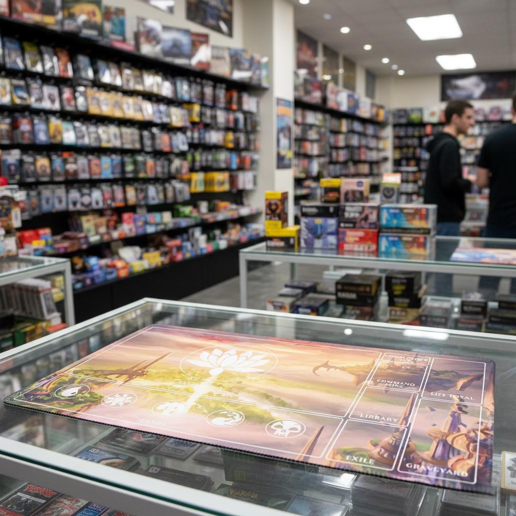 MTG Playmat with Zones, Magic the Gathering Commander Mat, Zoned TCG Desk Mat