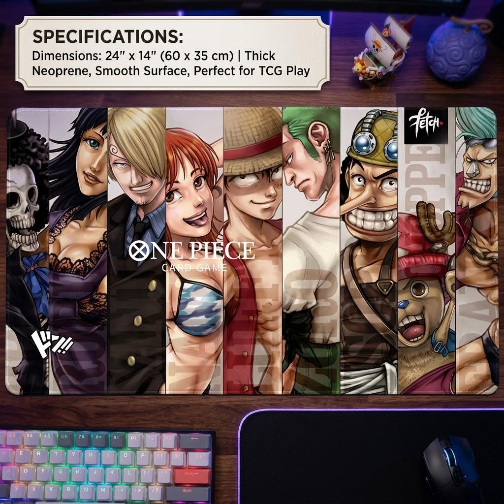 Straw Hat Pirates Luffy & Crew One Piece Playmat