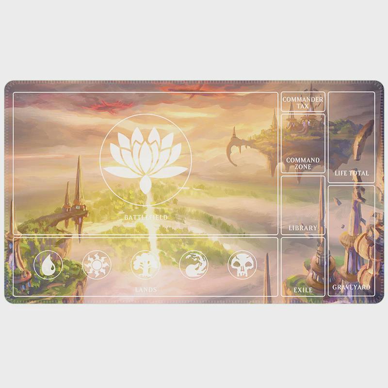 MTG Playmat with Zones, Magic the Gathering Commander Mat, Zoned TCG Desk Mat