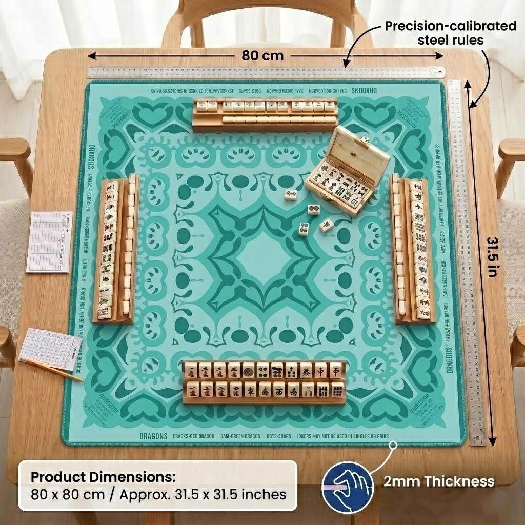 Teal Mahjong Playmat