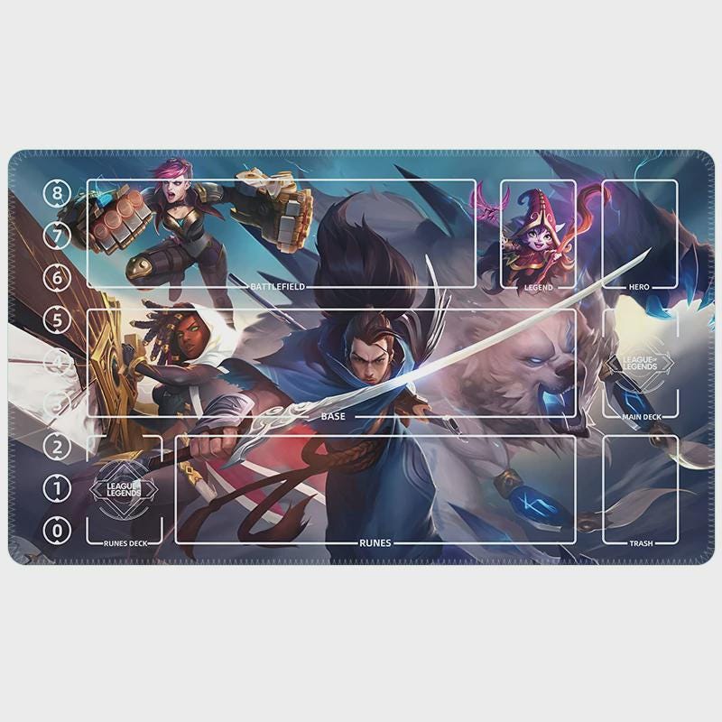 Yasuo Vi Senna Lulu Volibear League of Legends Riftbound Playmat